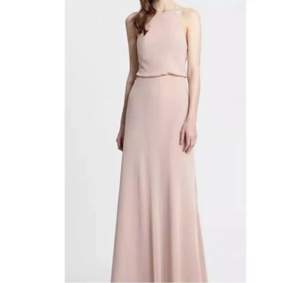 Monique Lhuillier Sleeveless Chiffon Valerie Maxi Dress size 0 - Picture 2 of 14